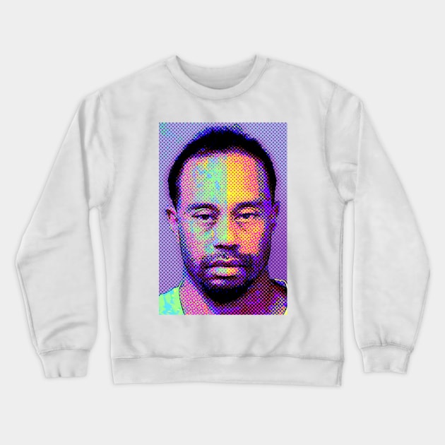 Tiger Woods Mugshot Crewneck Sweatshirt by SABREart